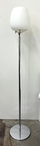 lot 25 image: Retro Champagne Glass Shaped Chrome Base Floor Lamp