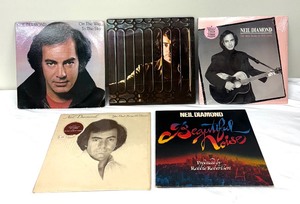 lot 175 image: (5) Vintage Neil Diamond Records including Vintage Neil Diamond You Dont Bring Me Flowers Record Album