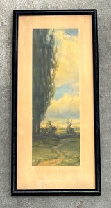 lot 151 image: Vintage Framed R. Atkinson Fox Scenic Pathway Print