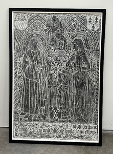 lot 121A image: Vintage Black and White Cathedral Rubbing