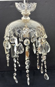 lot 98A image: Vintage Crystal Dangling Chain Lamp