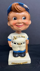 lot 134 image: Vintage Kansas City Athletics Baseball Bobblehead Nodder - Early 1960s