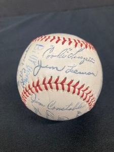 lot 40 image: Washington Senator Team Signed Baseball - Pre 1961