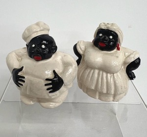 lot 185 image: Vintage Ceramic Black Americana Salt and Pepper Shaker Set