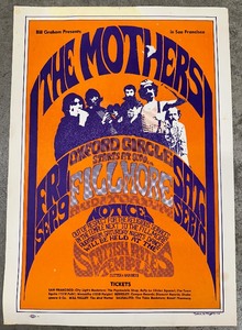 lot 108B image: Vintage The Mothers of Invention BG27 Bill Graham Fillmore Poster  Vintage MOTHERS FILLMORE POSTER
