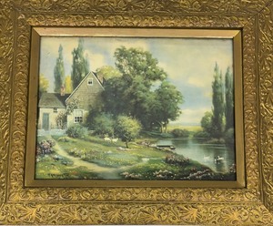 lot 15 image: Vintage Framed R Atkinson Fox - Home Sweet Home Print