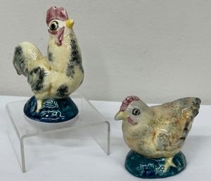 lot 129C image: Stangl Pottery Rooster & Hen Figurines