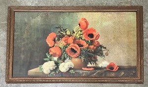 lot 19 image: Beautiful Vintage Poppies in Bloom Atkinson Fox Framed Print