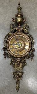 lot 109 image: Antique H Houdebine Paris 19th Century Bronze Wall Clock