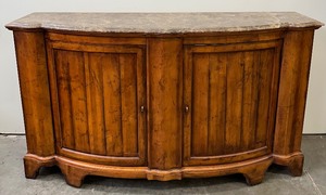 lot 3 image: Beautiful Marble Top Buffet  Credenza