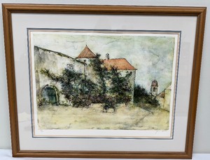 lot 12 image: Beautiful Lithograph by Bernard Gantner - Enchantement Printanier - 1986 - Cert of Authenticity