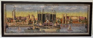 lot 75 image: Lovely Large Framed Textile of Chicago