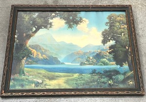 lot 128 image: Vintage Robert Atkinson Fox Framed Lithograph Print - Glorious Vista