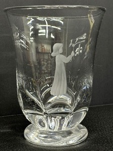 lot 18D image: Vintage Orrefors Crystal Vase Girl with Single Flower