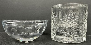 lot 47A image: A Pair of Iittala Votive Candle Holders Kuusi Fir Tree & Ballo