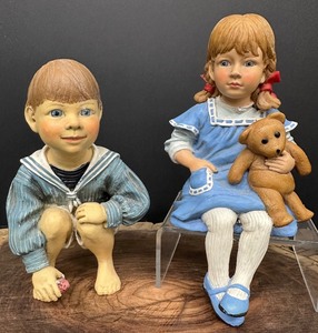 lot 138 image: Vintage Set of Scandinavian Nordic Figures by Candy Design Artist Carol Larsson