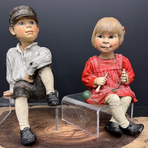 lot 139 image: Vintage Set of Scandinavian Nordic Figures by Candy Design-Artist Carol Larsson