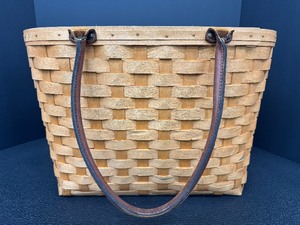 lot 59A image: Longaberger Large Good Ol Summertime Boardwalk Basket Hand Woven Basket