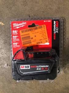 Milwaukee M18 18-Volt 5.0 Ah Lithium-Ion XC Extended Capacity Battery Pack  Customer Returns See Pictures