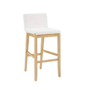 Nathan James Gracie 24 in. Modern Counter Height Wood Bar Stool w Back, Textured Linen Upholstery, Cream BoucleDark Brown  Customer Returns See Pictures
