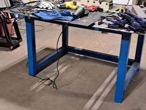 lot 55 image: Metal Workstation Table 48x63x32