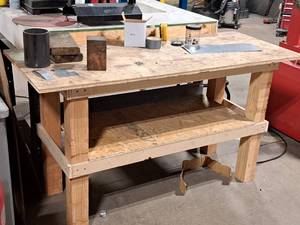 lot 59 image: Wooden Work Bench 24x60x33