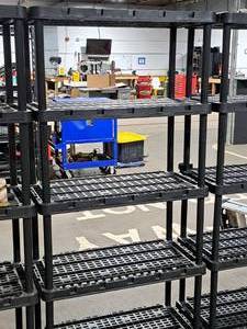 lot 76 image: Plastic Shelving Unit 5-shelf 18x36x72