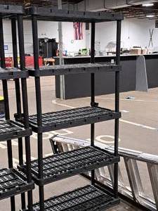 lot 77 image: Plastic Shelving Unit 5-shelf 18x36x72