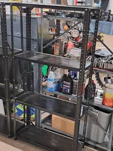 lot 85 image: Metal Shelving Unit 4-shelf 12x30x59