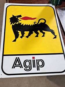 lot 122 image: Agip Metal Sign