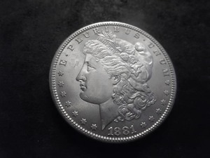 lot 7 image: 1881 S Morgan Silver Dollar