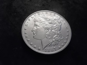 lot 13 image: 1887 Morgan Silver Dollar