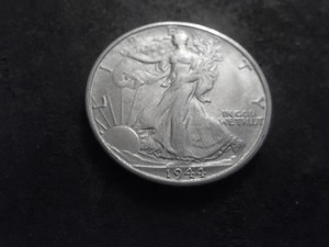 lot 46 image: 1944 S Walking Liberty Half Dollar