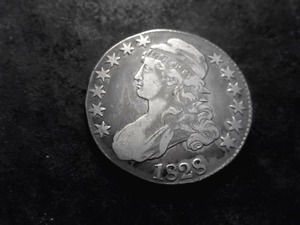 lot 2D image: 1828 Capped Bust Silver Half Dollar