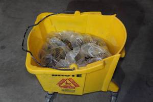 lot 98 image: Mop Bucket Full of Coil Roofing Nails