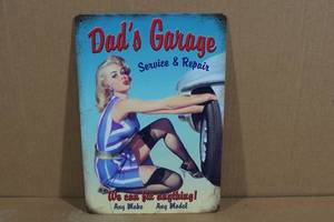lot 164 image: Dads Garage Metal Sign