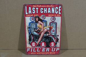 lot 165 image: Gas Metal Sign
