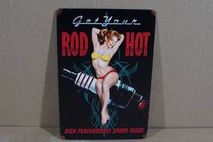 lot 166 image: Hot Rod Metal Sign