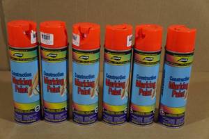 lot 215 image: 6 17oz Construction Marking Spray Paint