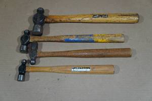 lot 22 image: 4 Ball Peen Hammers