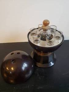 Amazing 1930s Bakelite Musical Bowling Ball Bar Caddy&nbspFantastic Piece