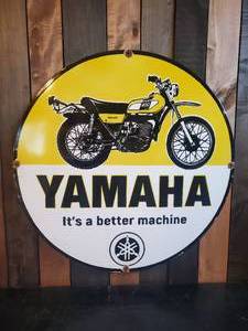 Fantastic Rare Porcelain 30 Yamaha Sign