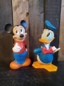 2 Beautiful Mid Modern Disney Piggy Banks