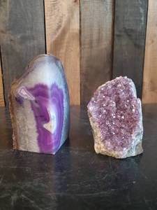 2 Beautiful Purple Geodes