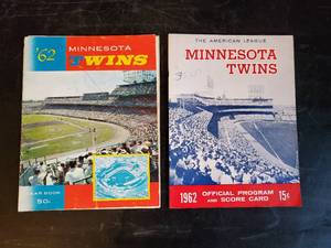 Super RARE 1962 MN Twins Year Book and Program Score Card