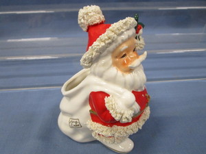 Santa Planter, Vintage Krinkle Trim