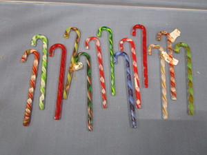 Glass Candy Cane Ornaments