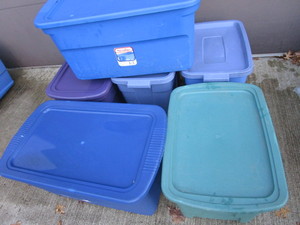 Six Storage Totes