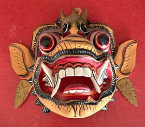 lot 25 image: Vintage Balinese Wooden Mask
