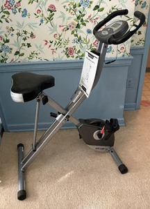 lot 50A image: Exerpeutic Folding Upright Stationary Bicycle